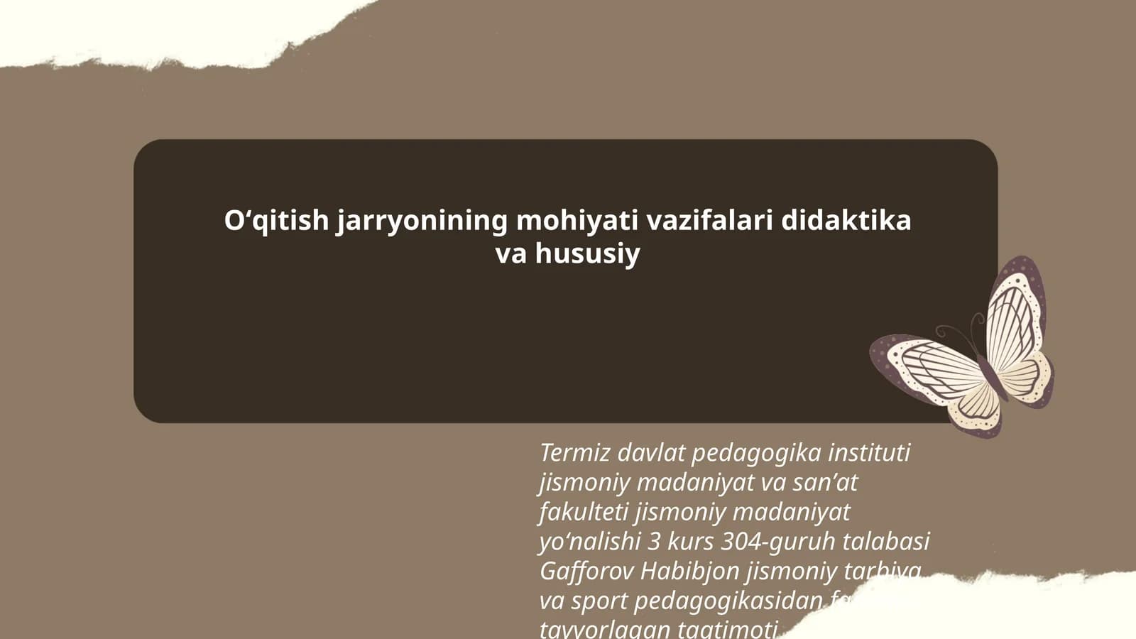 Jismoniy tarbiya va sport pedagogikasi