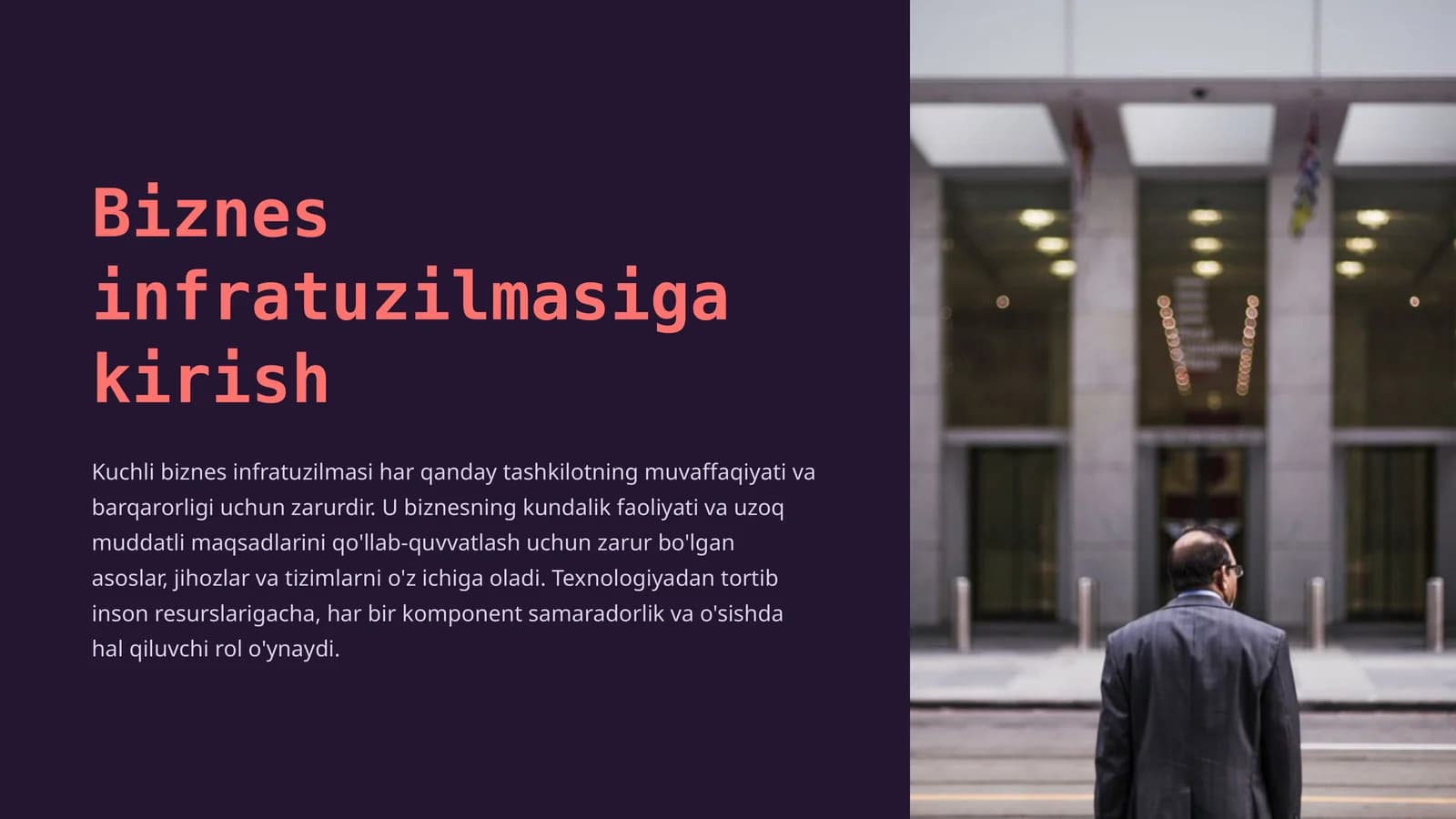 Biznes infratuzilmasiga kirish