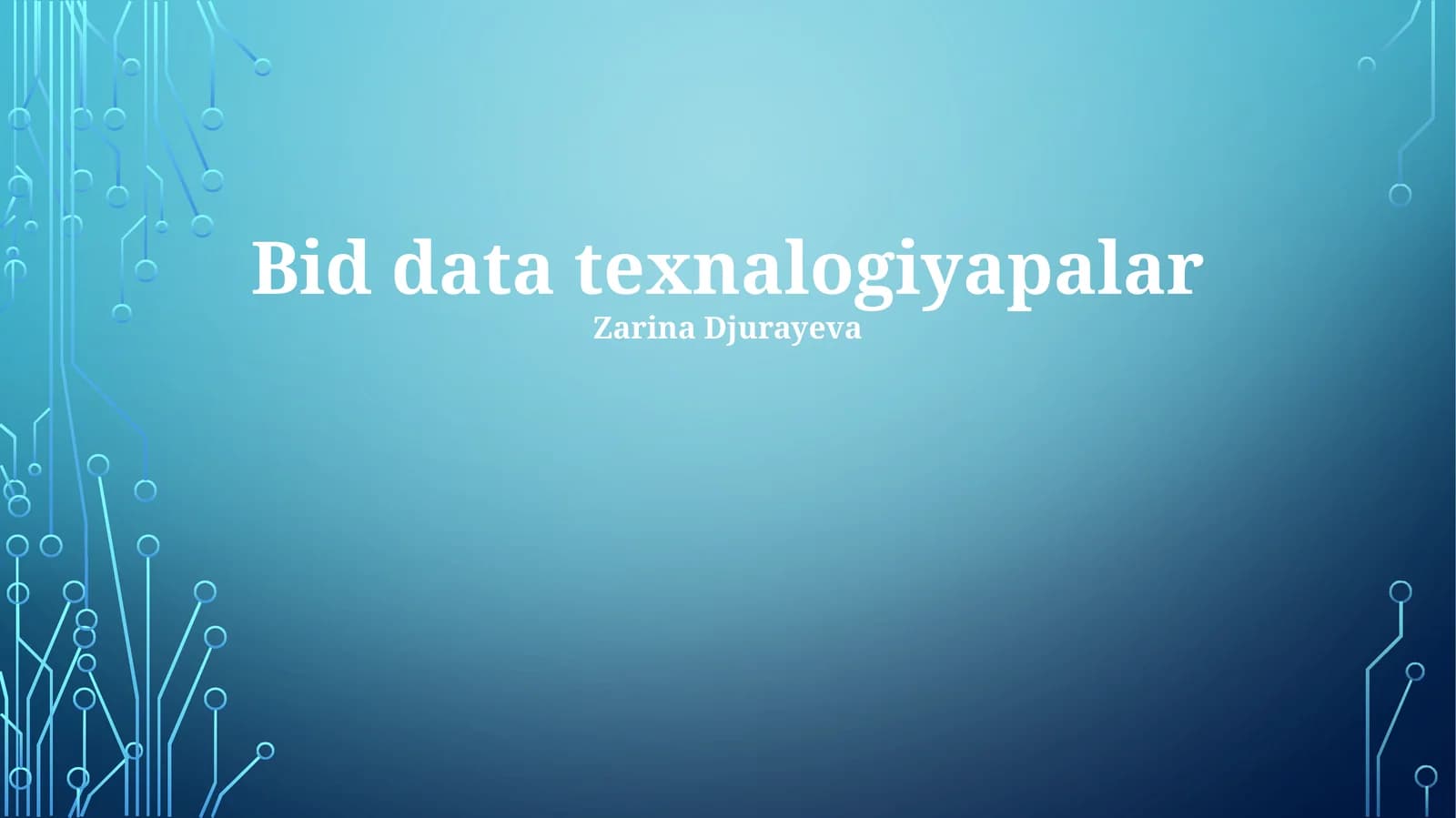 Katta ma'lumotlar texnologiyalari