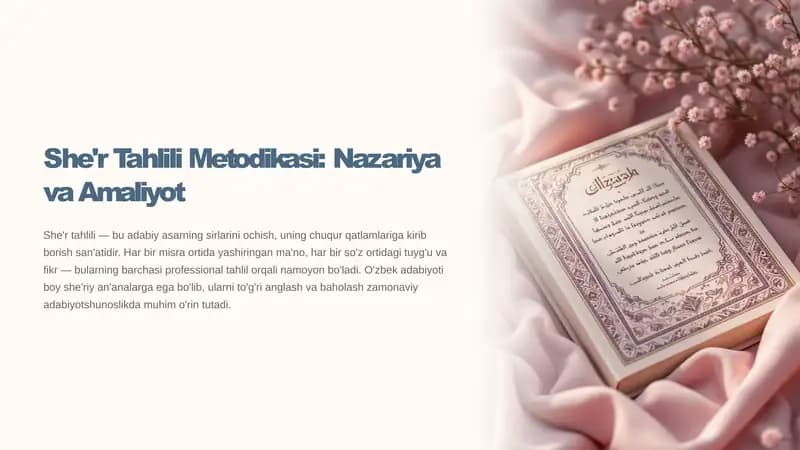 She'r Tahlili Metodikasi
