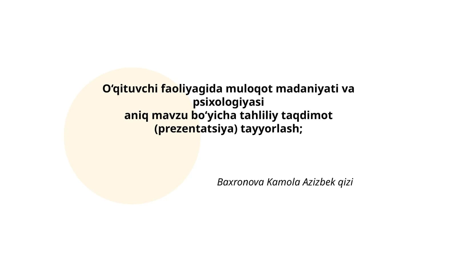 Muloqot Madaniyati va Psixologiyasi