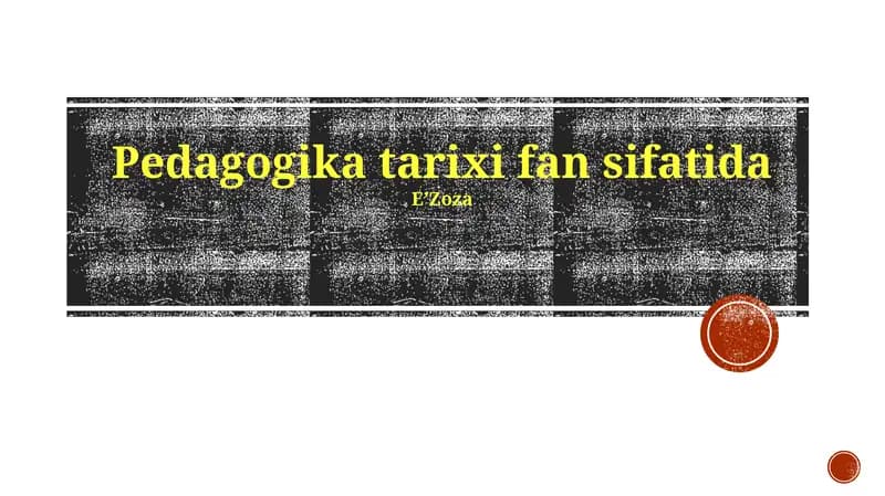 Pedagogika Tarixi