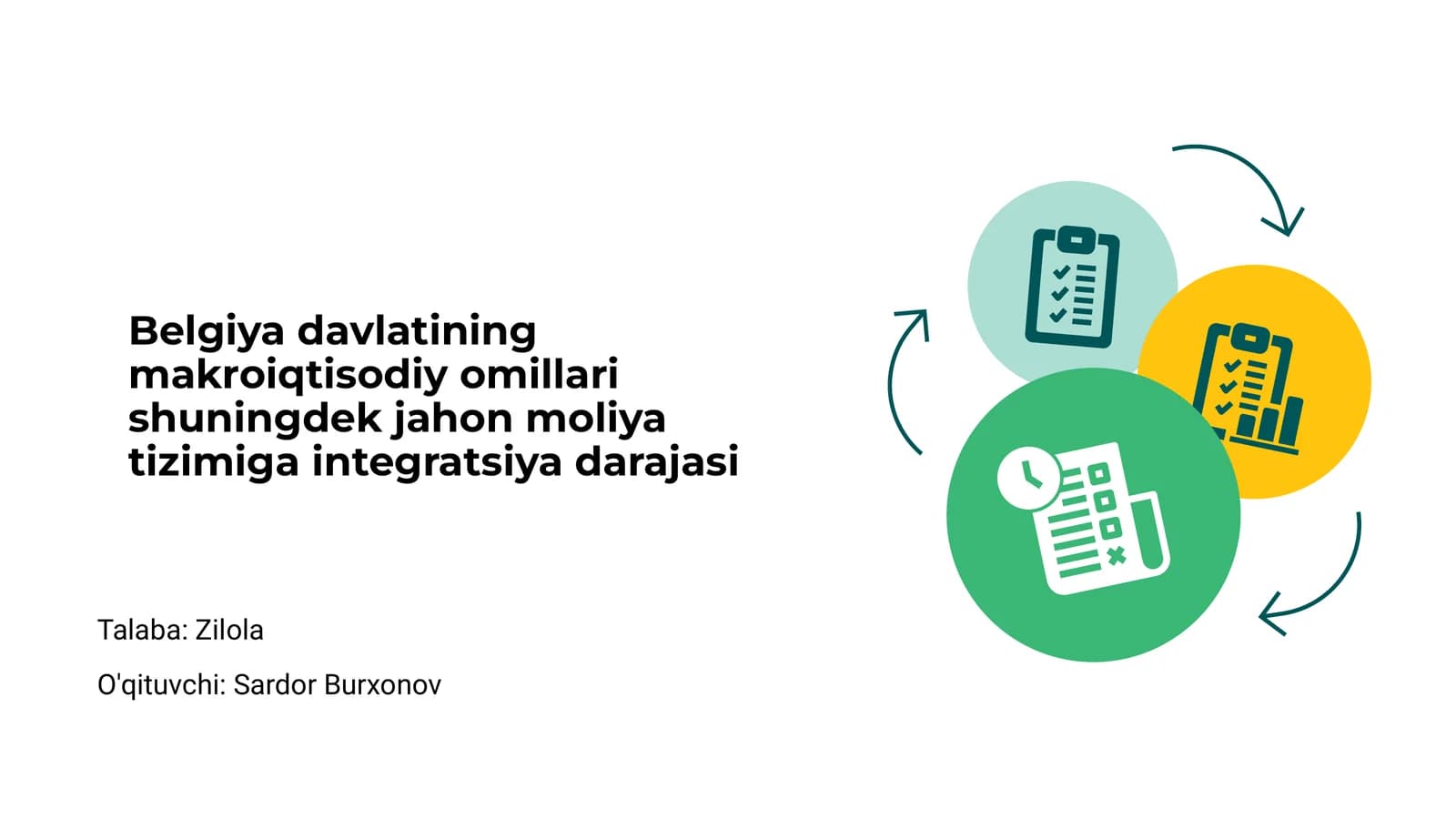 Belgiya davlatining makroiqtisodiy omillari