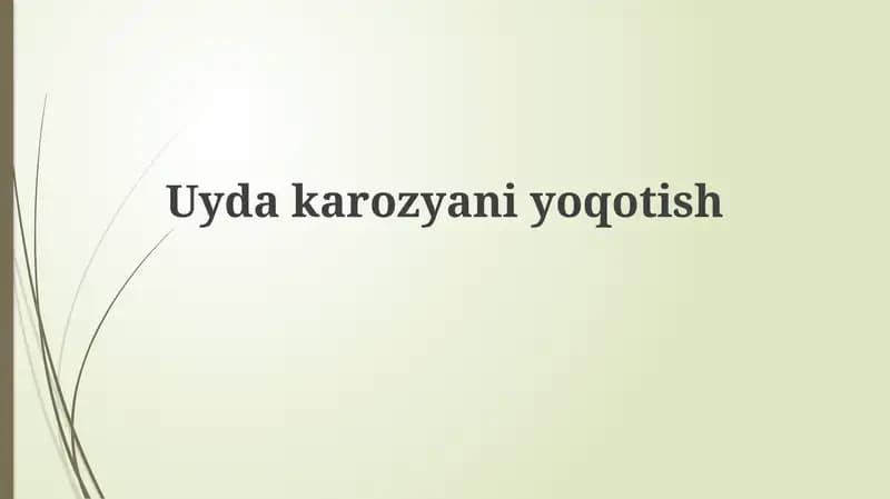 Uydakarozyaniyoqotish