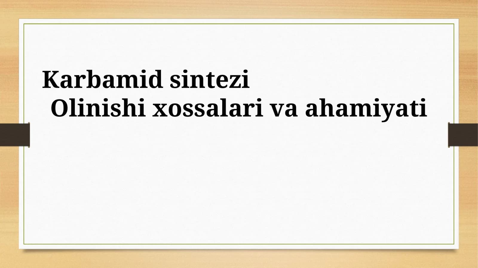 Karbamid sintezi