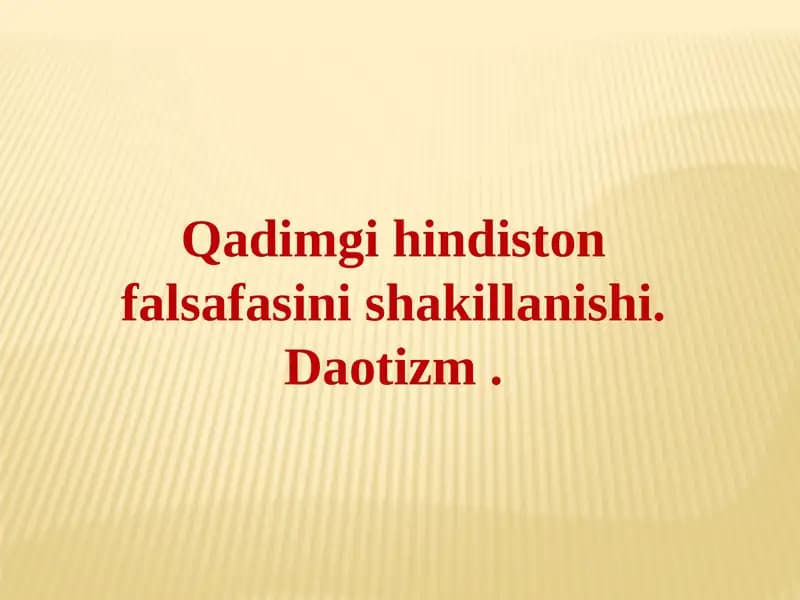 Qadimgi Xitoy Falsafasi