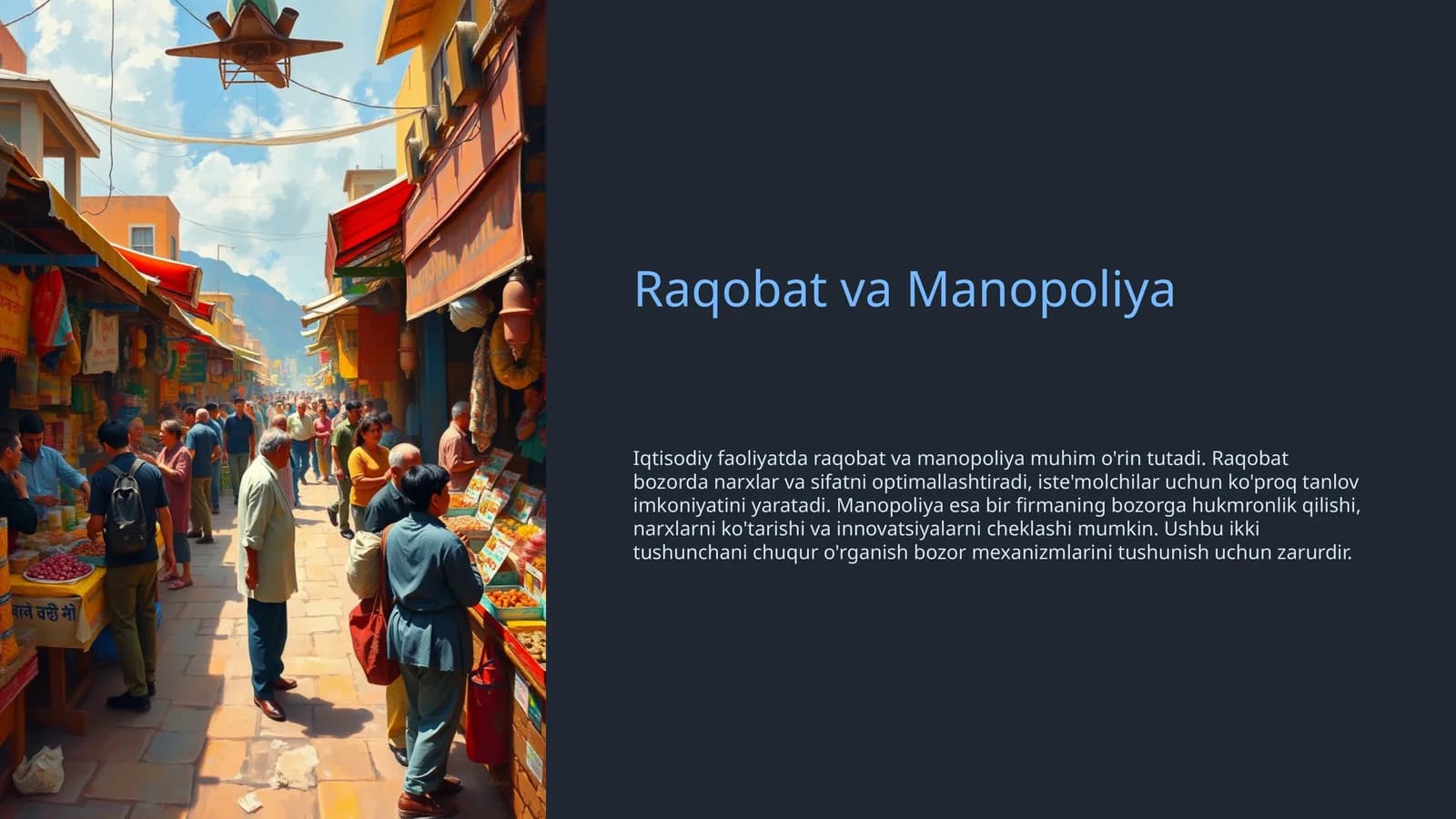 Raqobat va Manopoliya