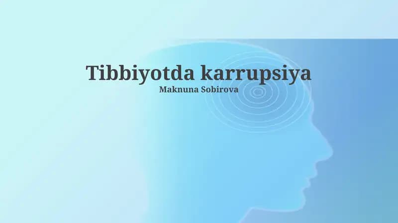 Tibbiyotda karrupsiya