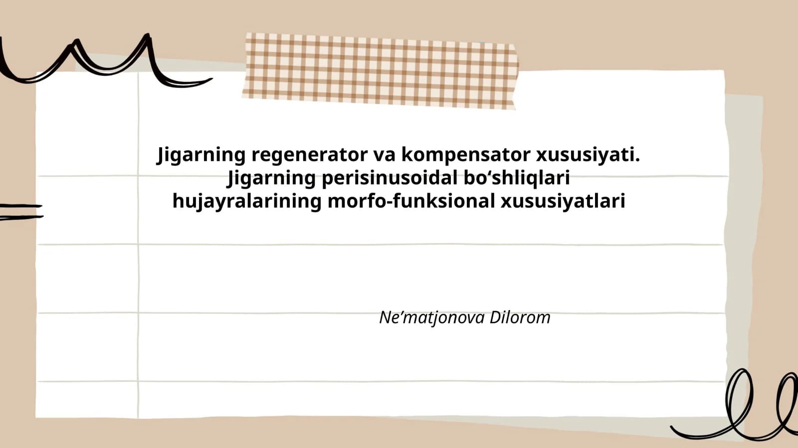 Jigarning regenerator va kompensator xususiyati