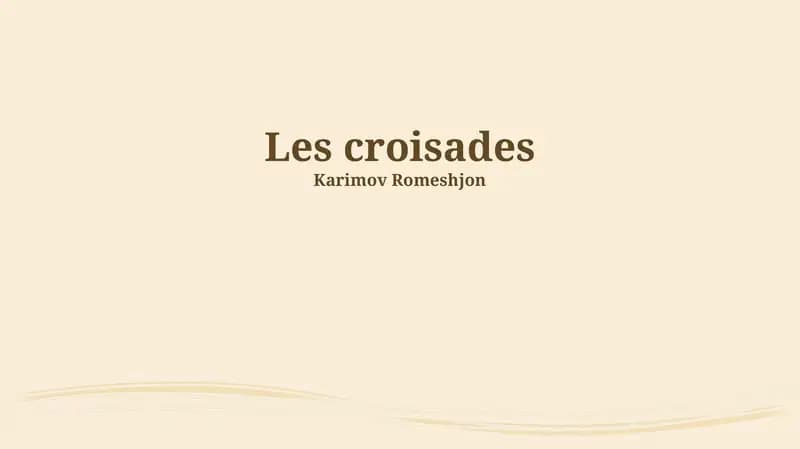 Les croisades