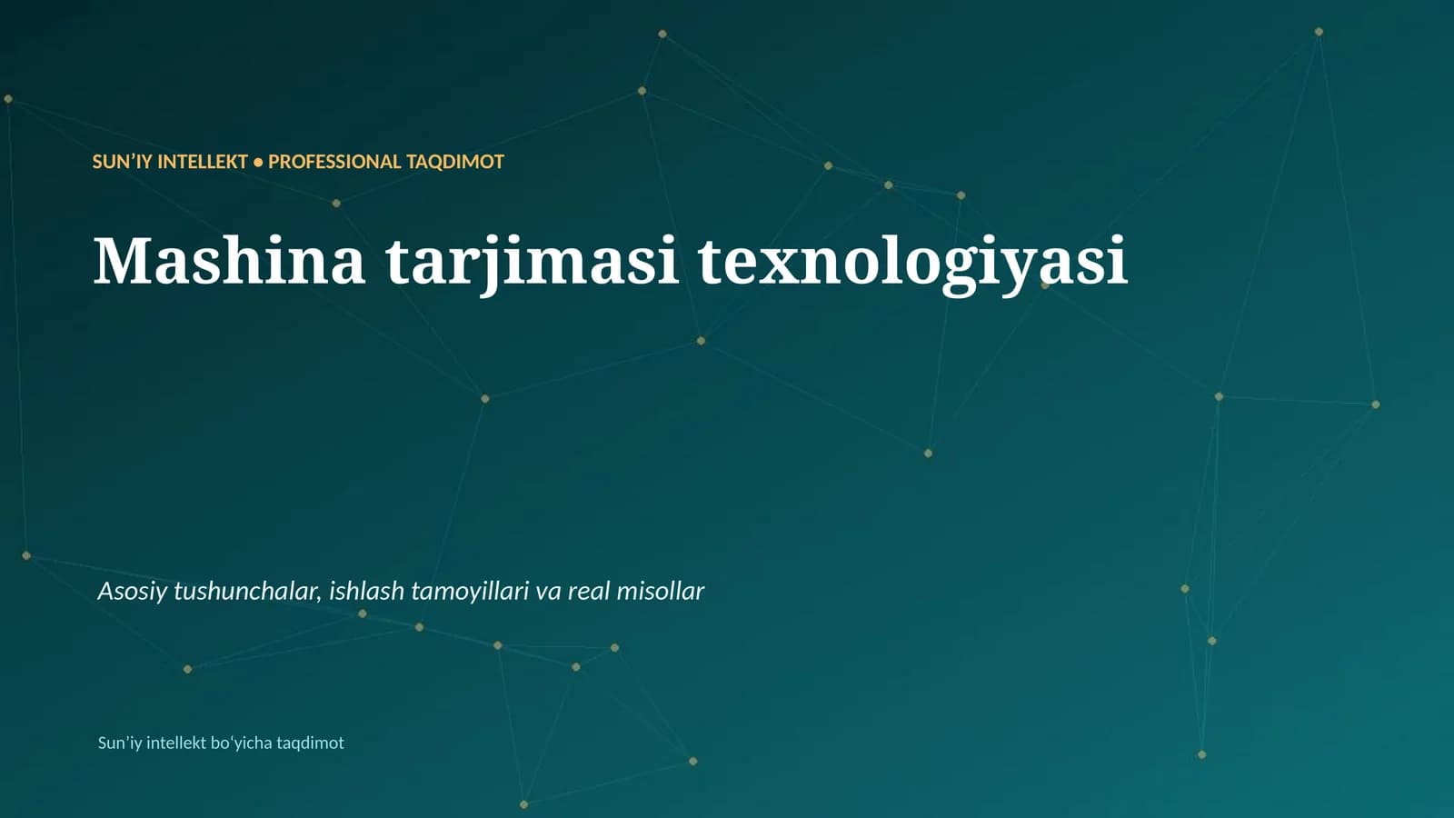 Mashina tarjimasi texnologiyasi