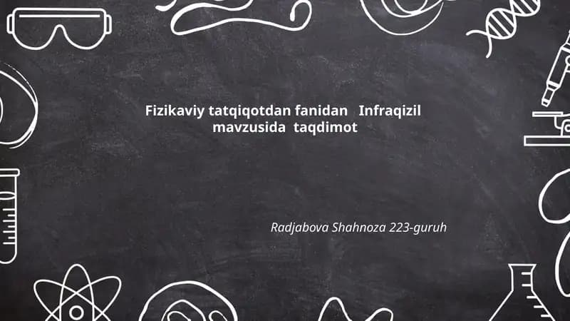 Infraqizil mavzusida taqdimot