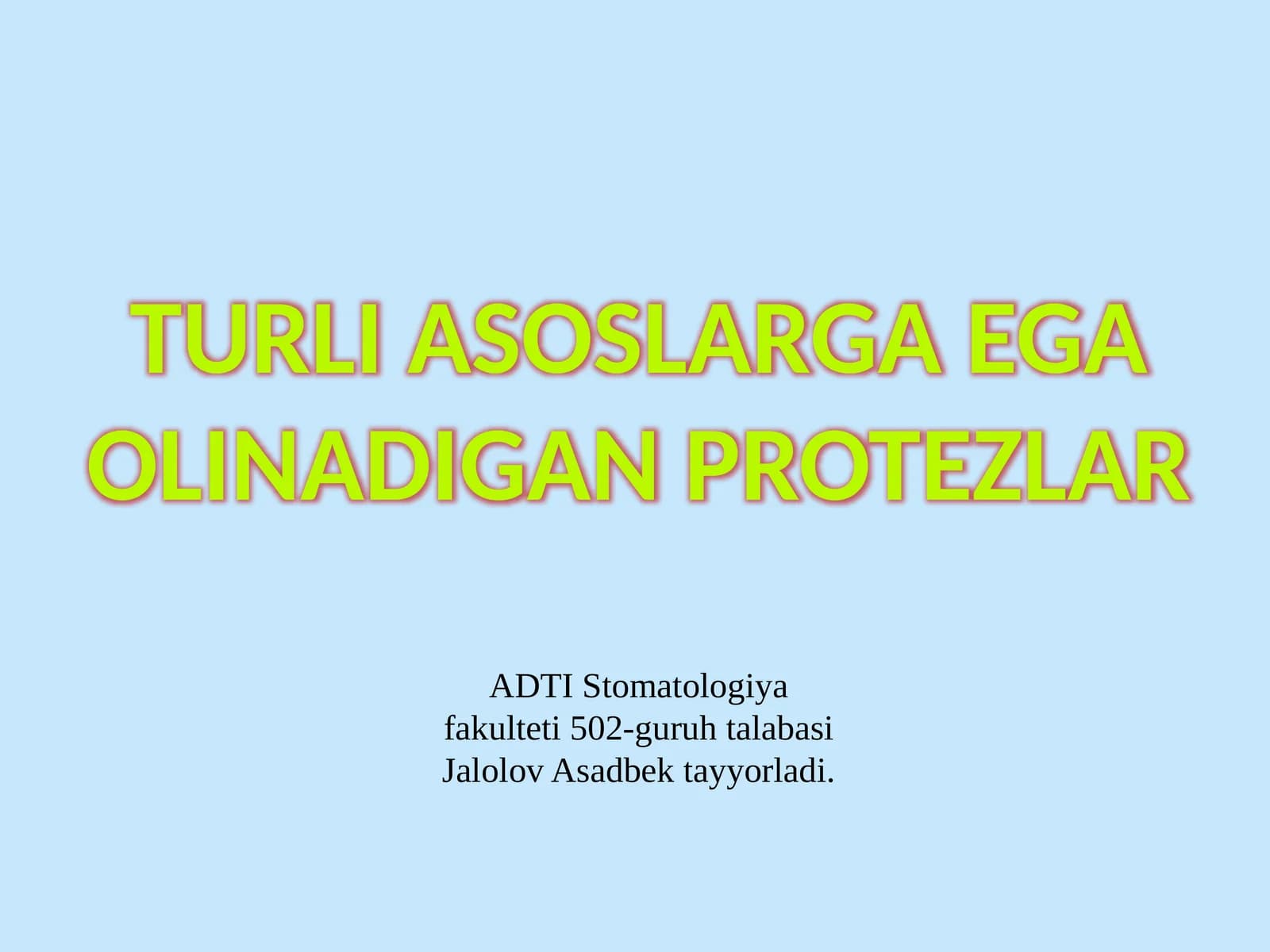Ikki qavatli asosli olinadigan protezlar