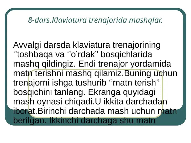 Klaviatura Trenajori