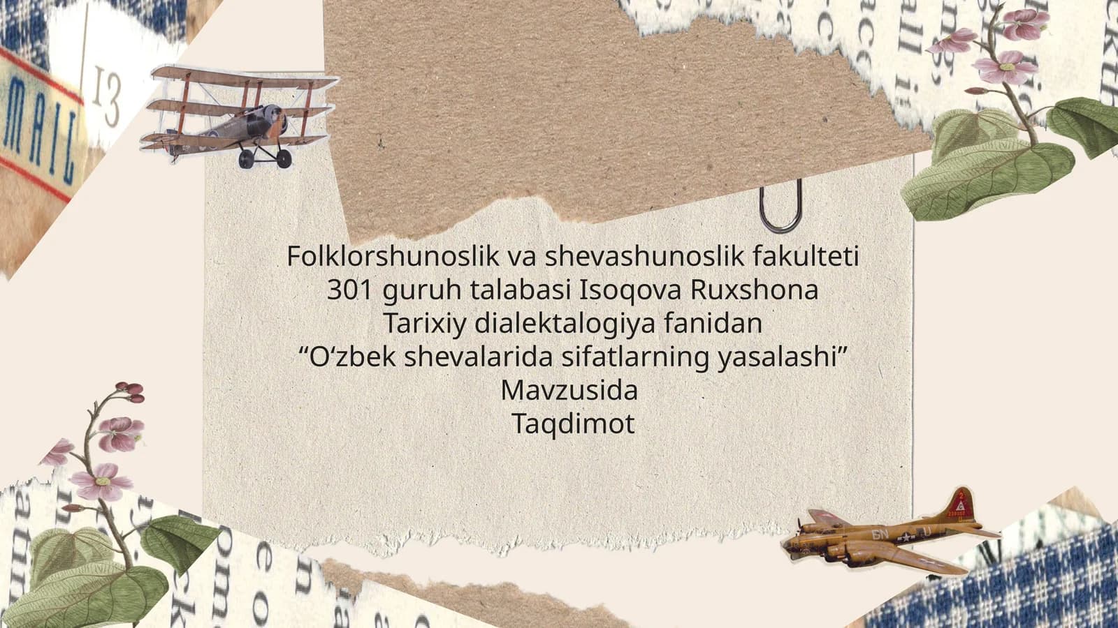 Oʻzbek shevalarida sifatlarning yasalishi