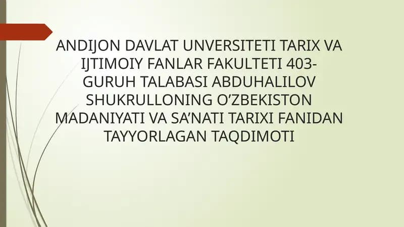 Kamoliddin Behzod va Minyatura sa'nati