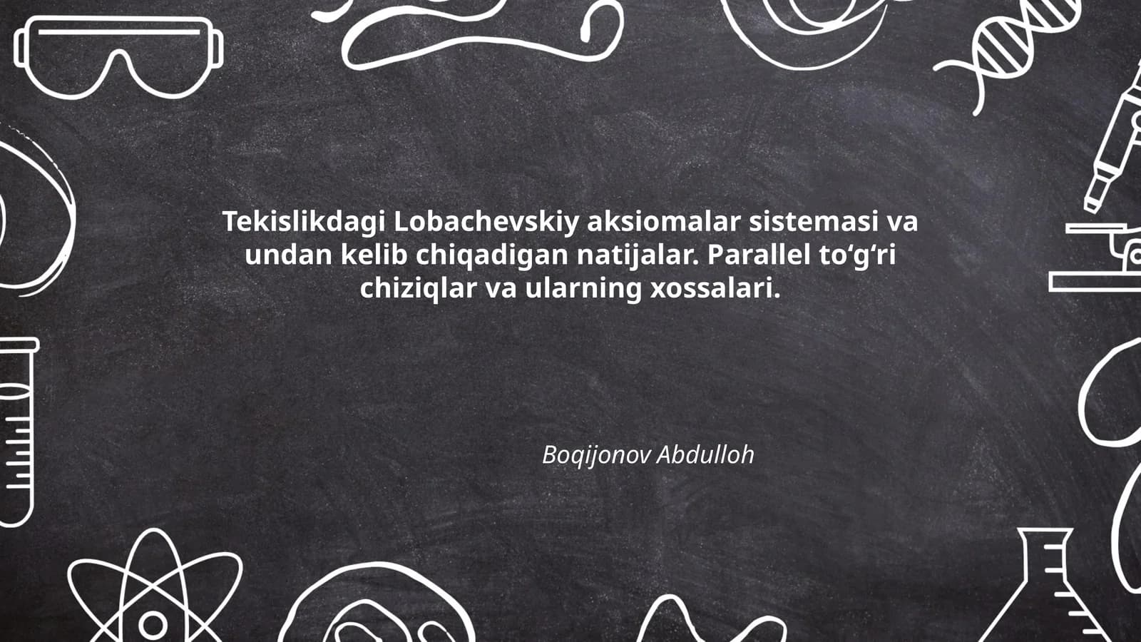 Lobachevskiy geometriyasi kirish