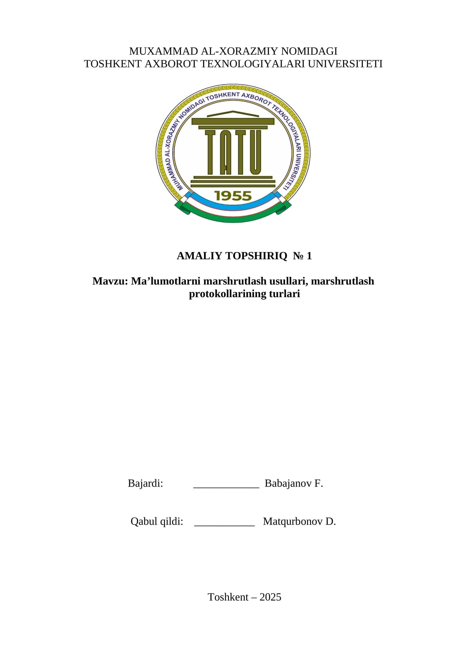 Ma’lumotlarni marshrutlash usullari, marshrutlash protokollarining turlari
