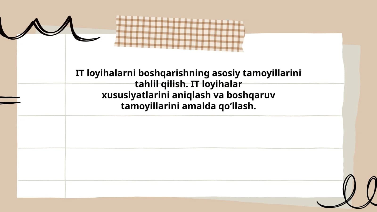 IT loyihalar tushunchalari