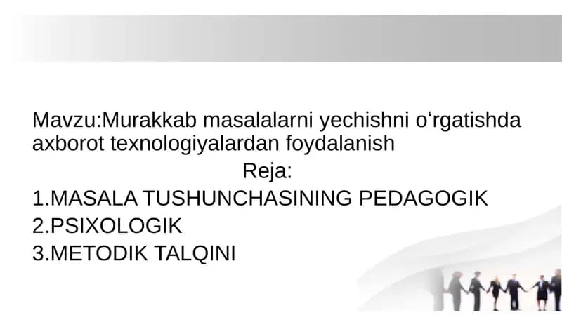 Yuksak bilimli va intellektual rivojlangan avlodni tarbiyalash