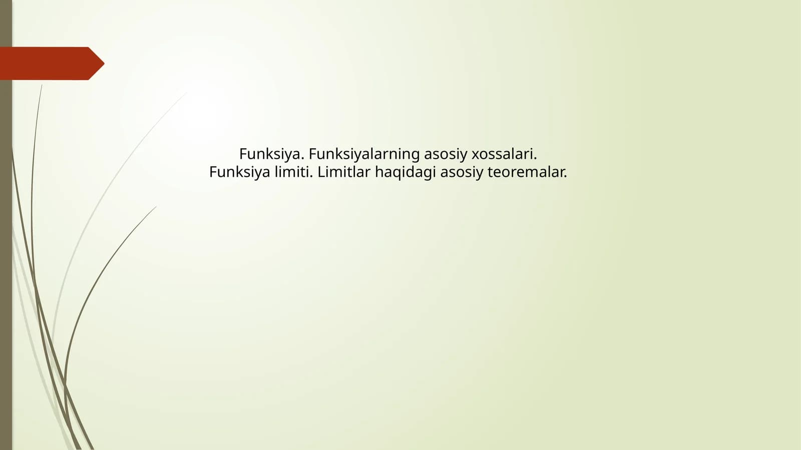 Funksiyalar va limitlar