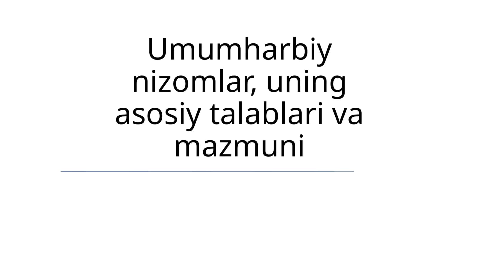 Harbiy nizomlar, uning asosiy talablari va mazmuni