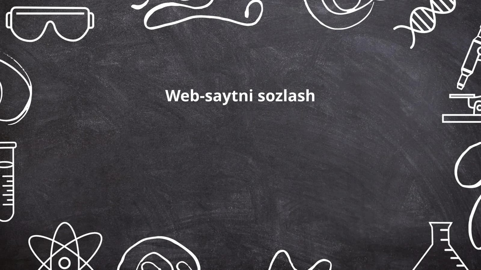 Web-saytni sozlash