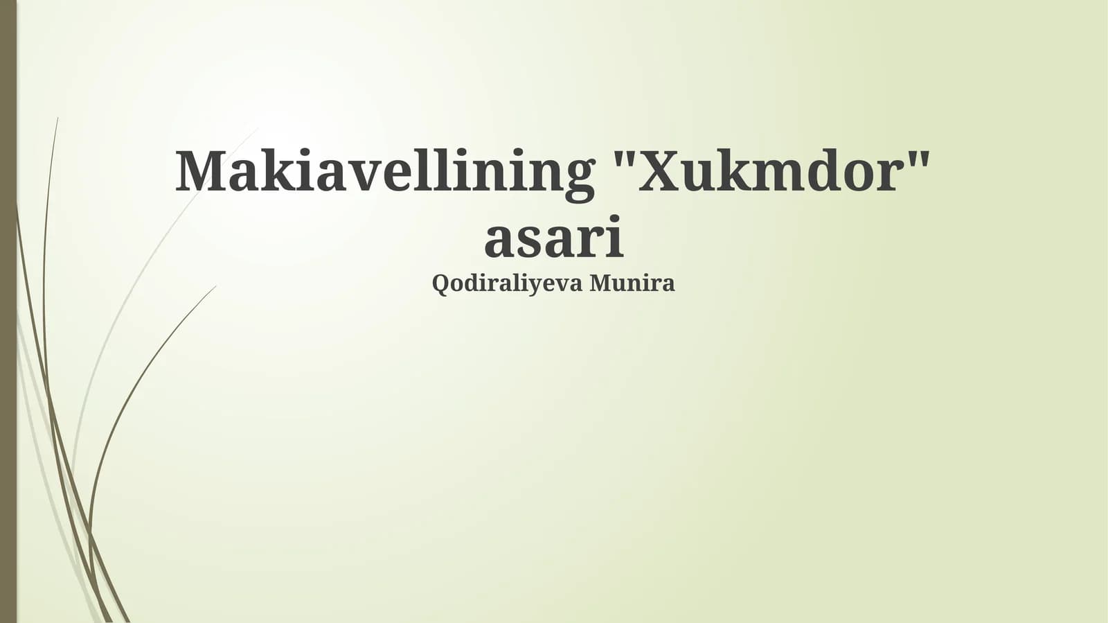 Makiavellining "Xukmdor" asari