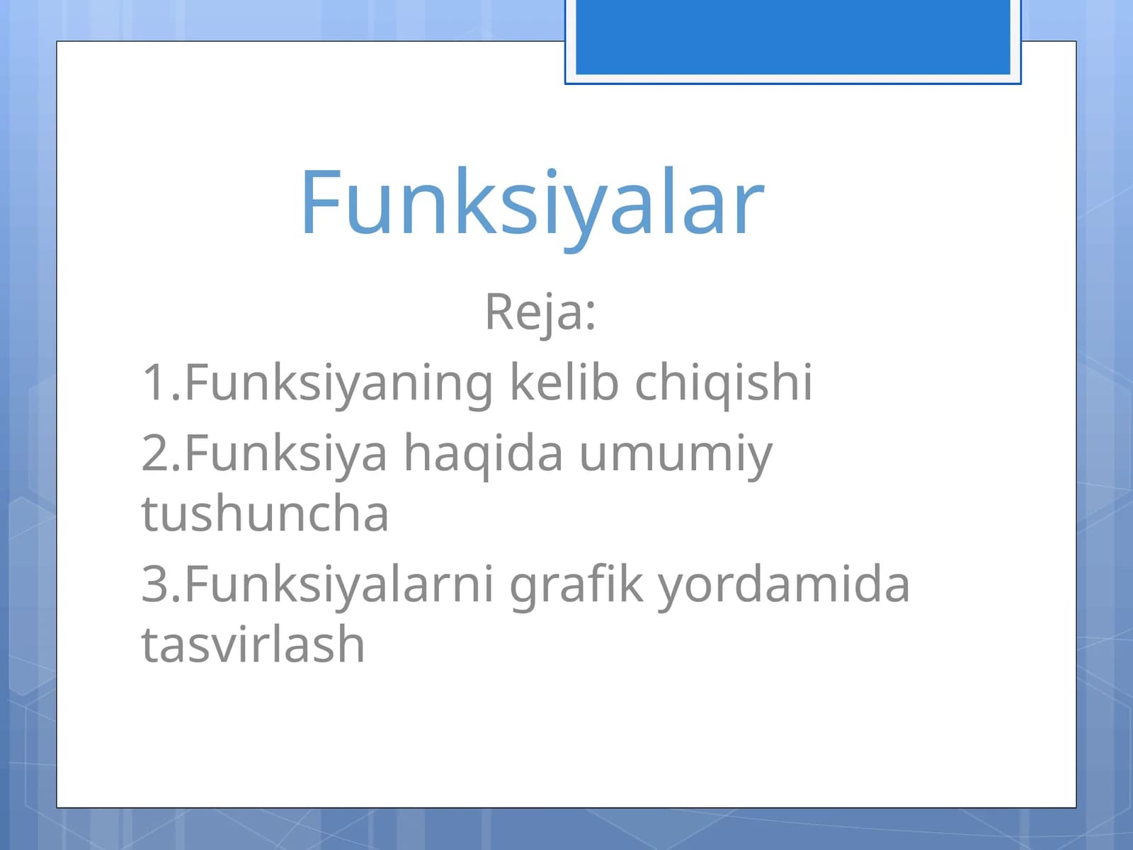Funksiyalar