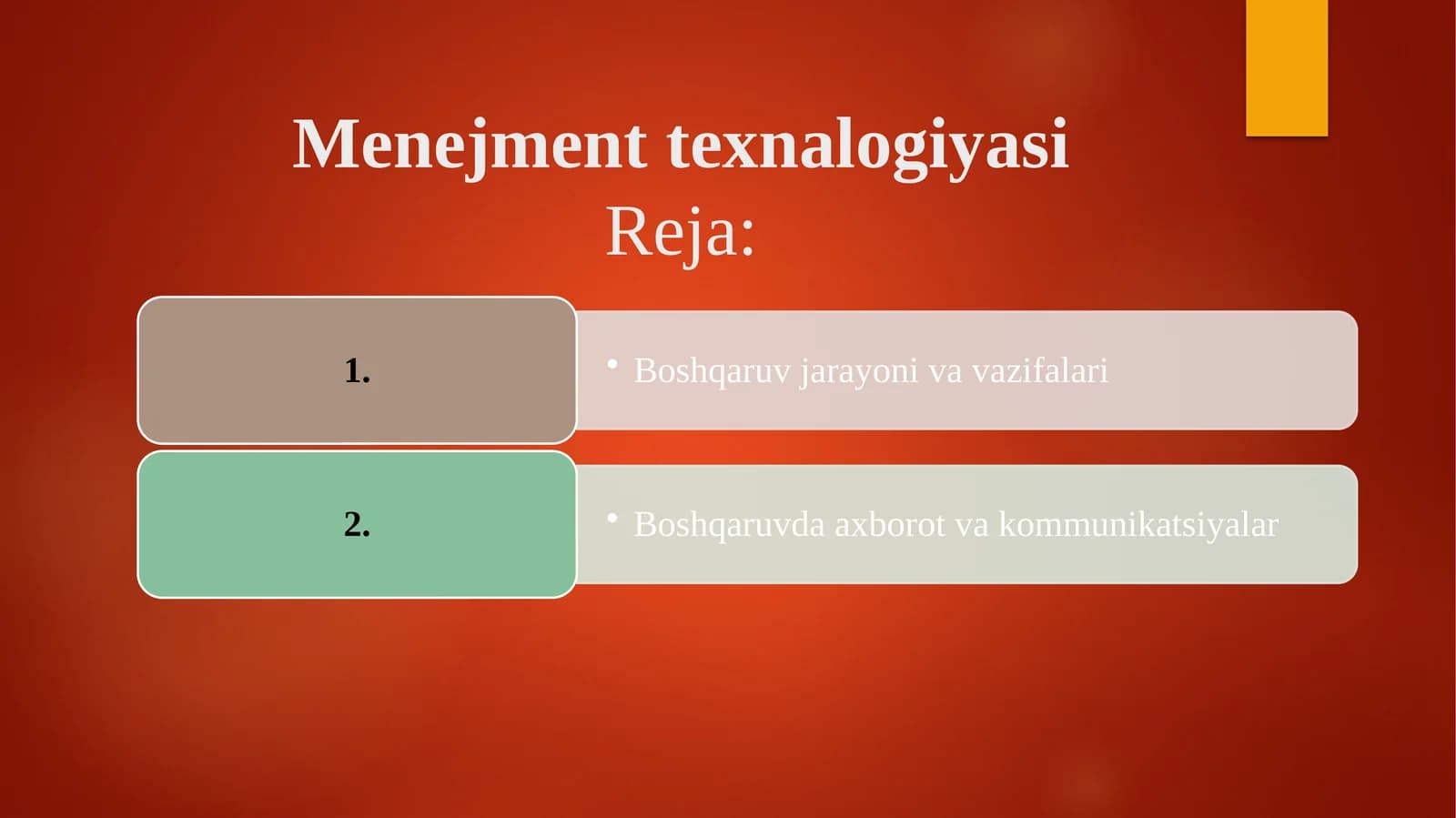 Menejment texnalogiyasi