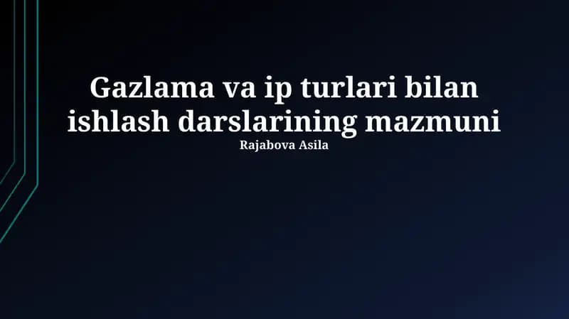 Matolar va Iplar: Turlari va Tasnifi