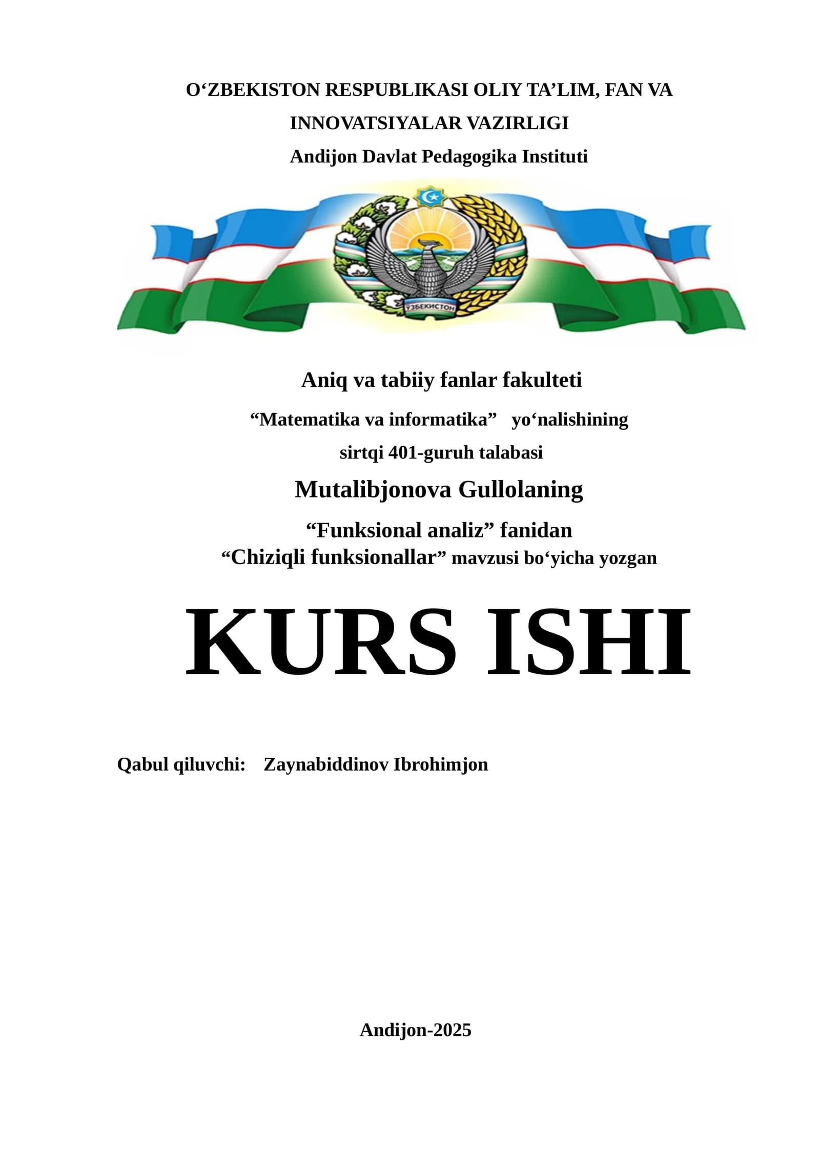 Chiziqli funksionallar