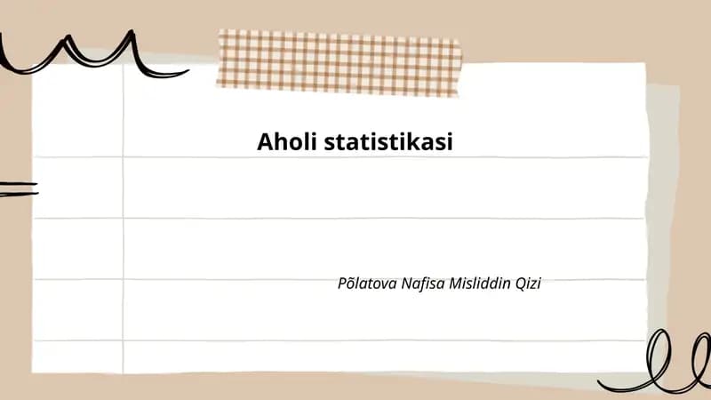 Aholi statistikasi