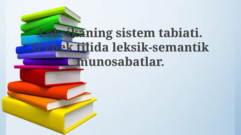 Tabiatning leksik tizimi