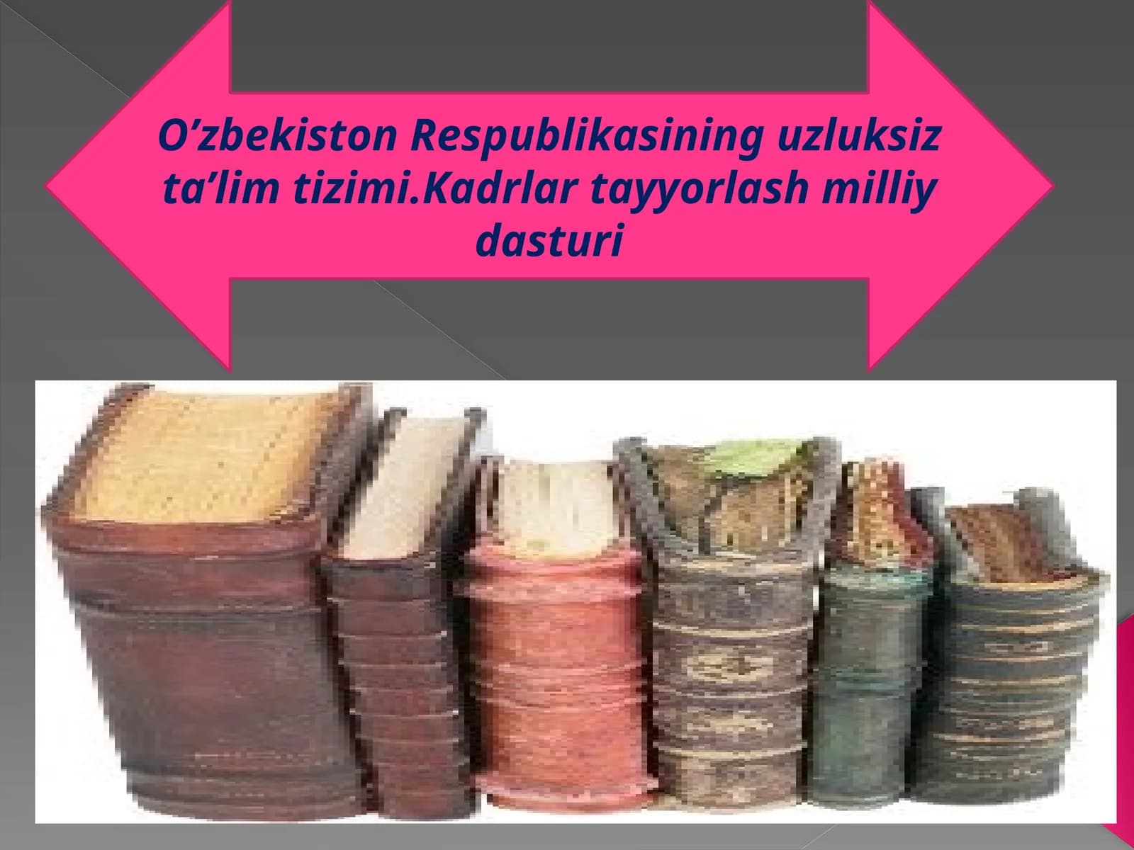 O’zbekiston Respublikasininguzluksizta’limtizimi.Kadrlartayyorlashmilliydasturi