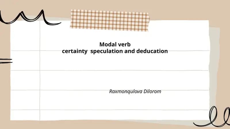 Modal verb