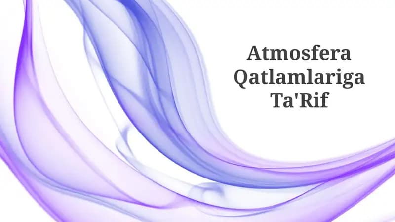 Atmosfera Qatlamlariga Ta'Rif