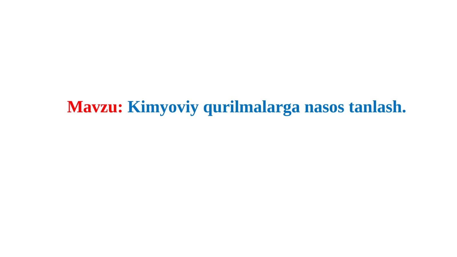 Kimyoviy qurilmalar ganasostanlash
