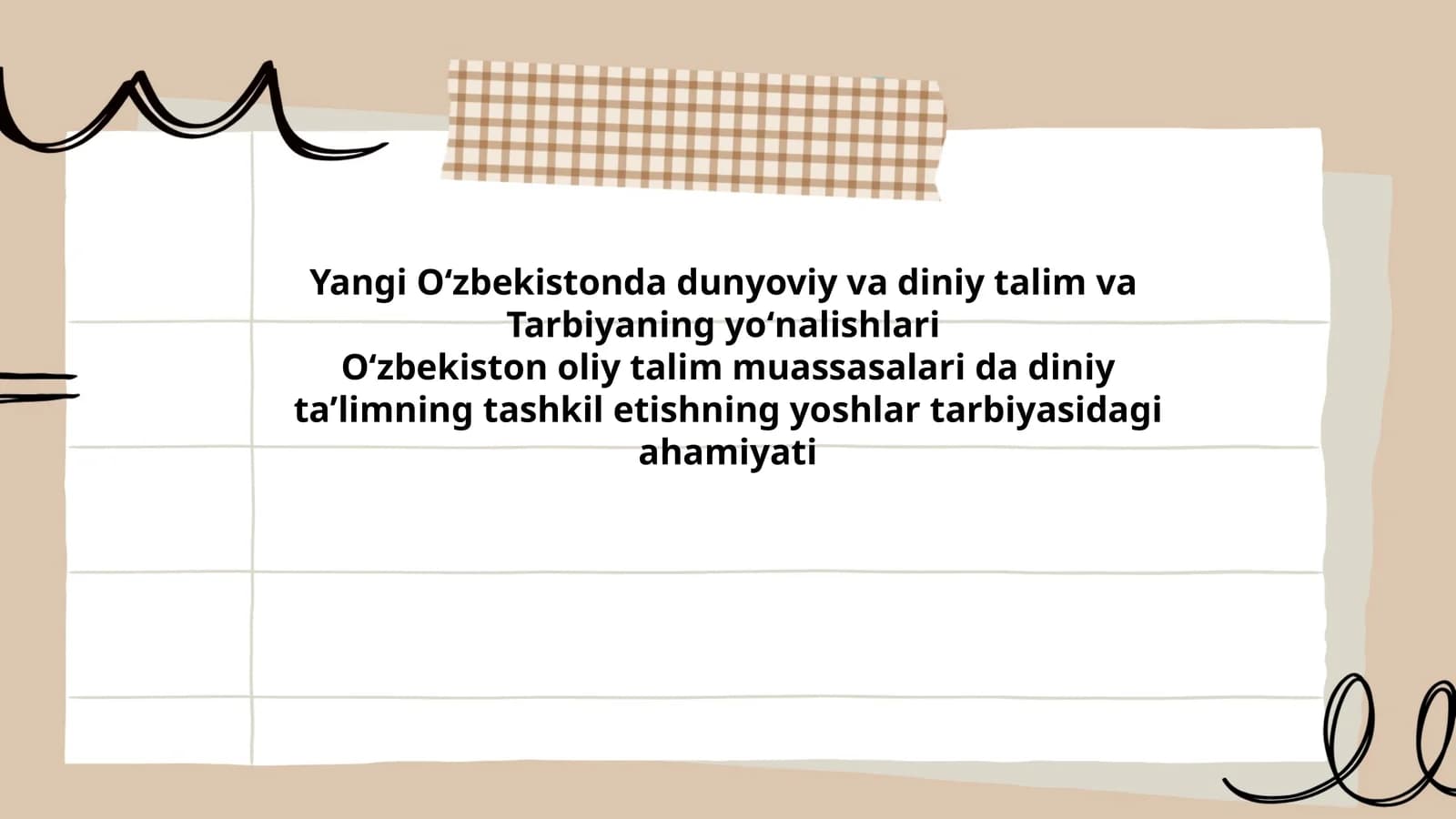 Tarbiyaning yoʻnalishlari