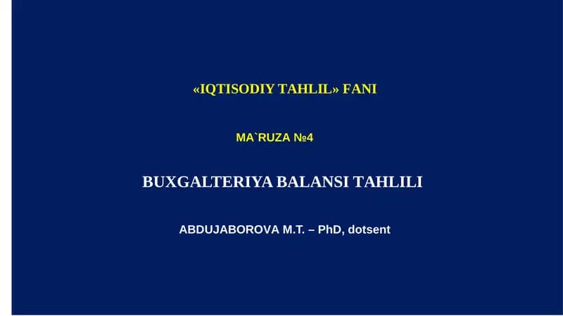 IQTISODIYTАHLIL FАNI
