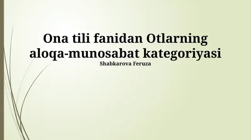 Ot qo‘shimchalarining turlari