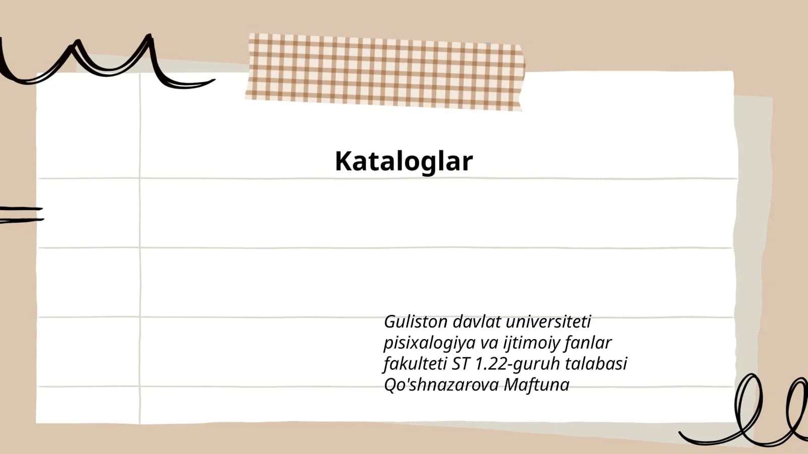 Katalog tuzish texnikasi