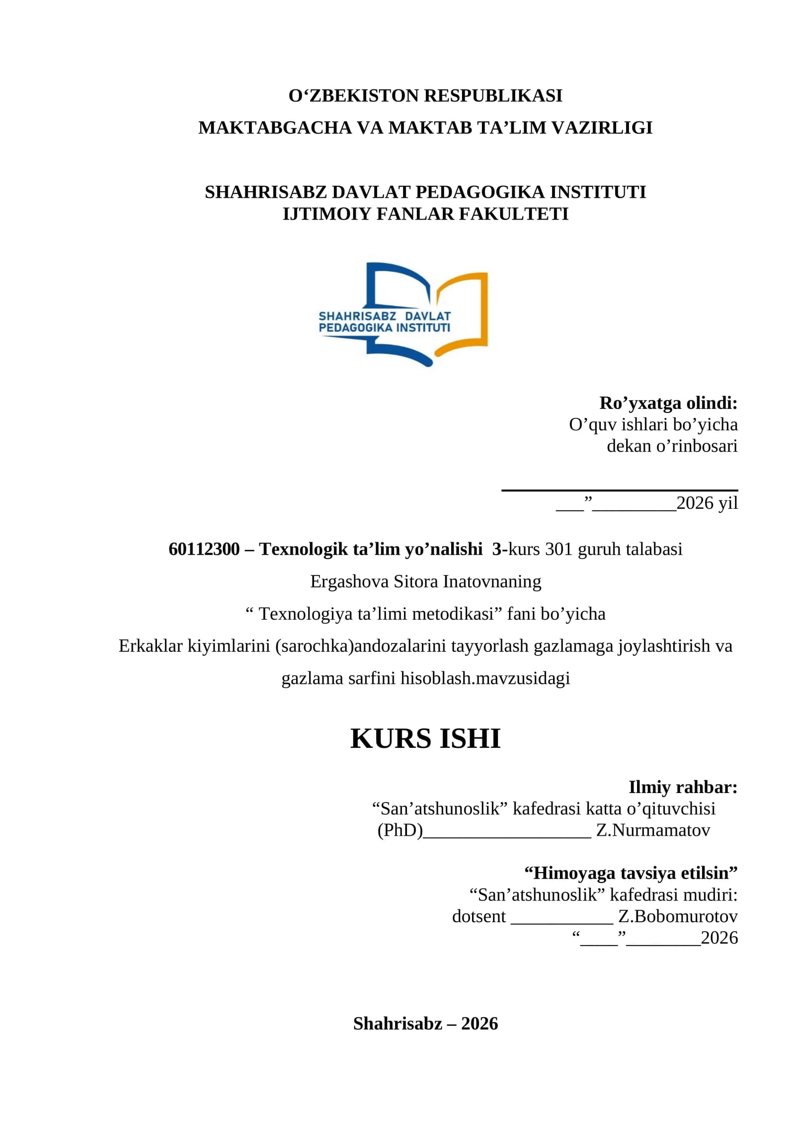 Texnologiya ta'limi metodikasi
