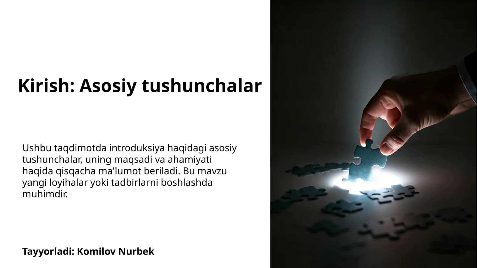 Asosiy tushunchalar