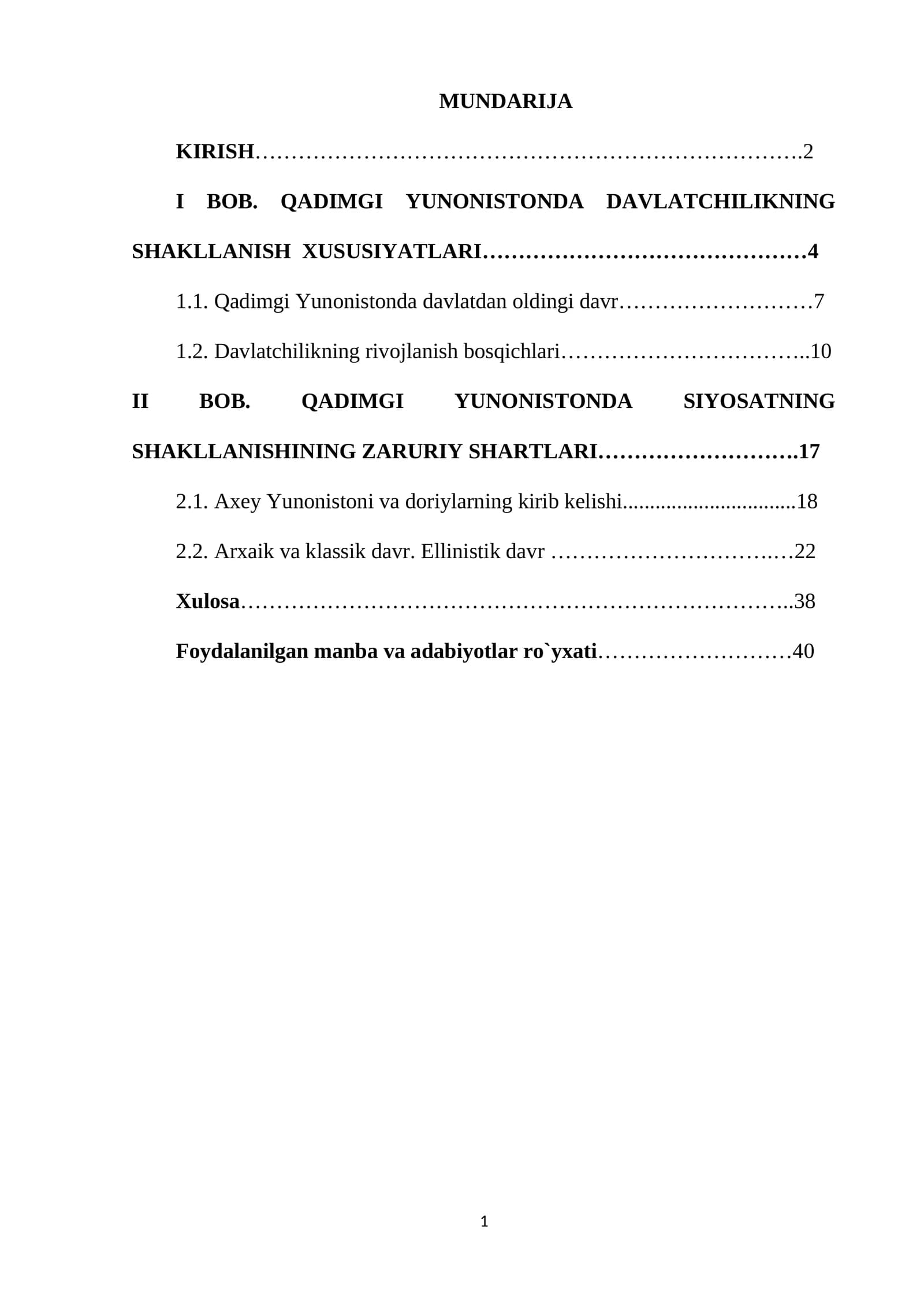 Qadimgi Yunonistonda davlatchilikning shakllanish xususiyatlari