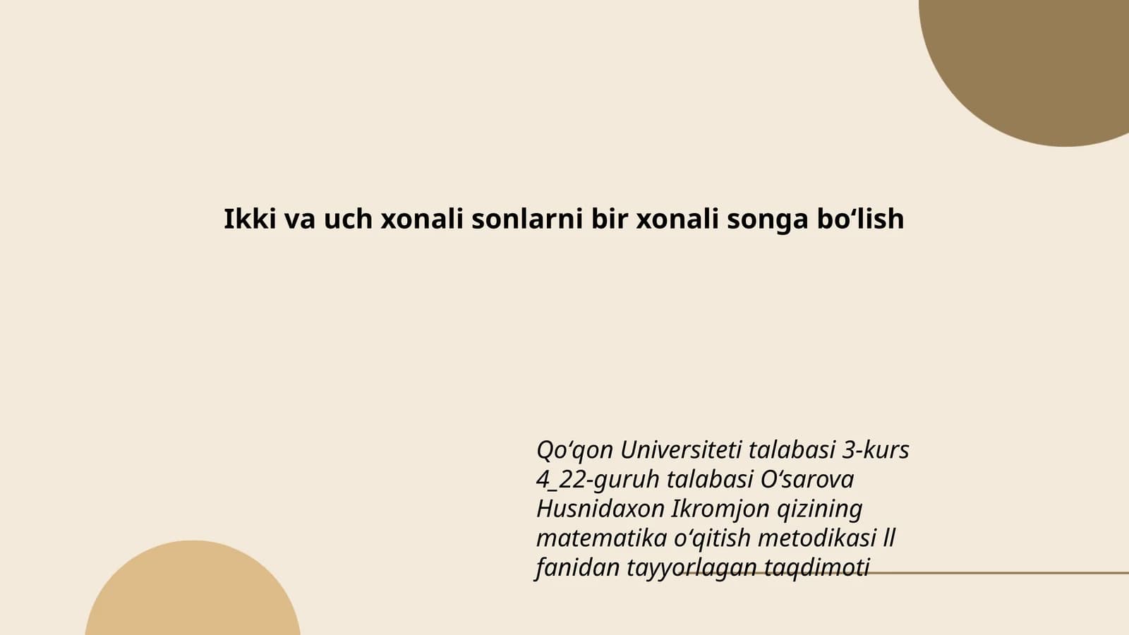 Matematika oʻqitish metodikasi