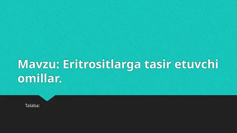 Eritrositlar gatasiretuvchi omillar