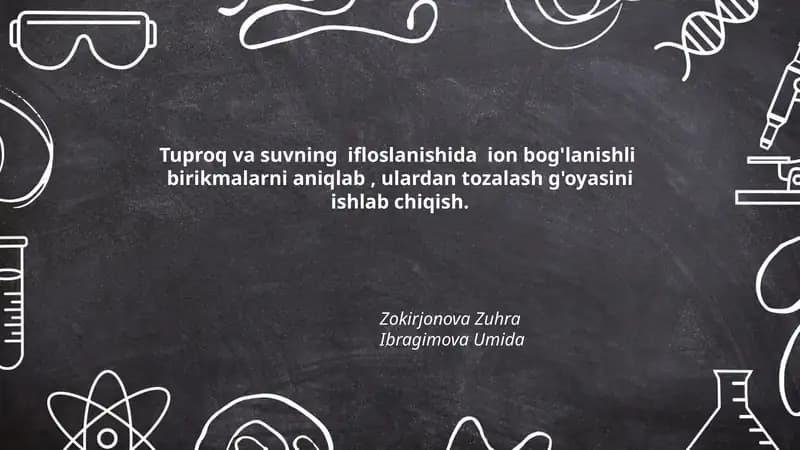 Ion bog'lanishli birikmalarni aniqlash uchun ion xromatografiya metodi