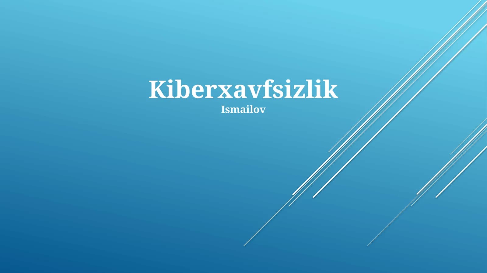 Kiberxavfsizlik