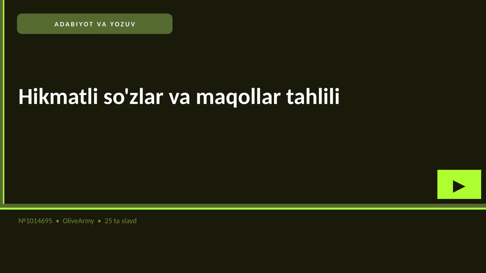 Hikmatli so'zlar va maqollar tahlili